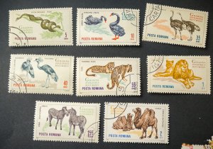 Romania #1677-1684 USED set animals