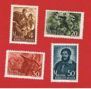 Hungary #621-624  MVFLH OG   Kossuth  Free S/H