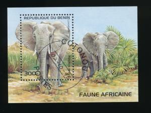 Benin 1994 Scott 779 Sheet of 1 CTO - Loxodonta, Elephants