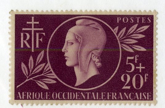 FRENCH WEST AFRICA B1 MH SCV $6.75 BIN $2.75 PORTRAIT