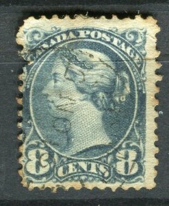 CANADA; 1880s early classic QV Small Head fine used Shade of 8c. value