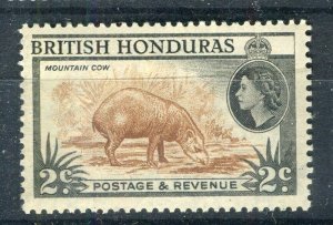 BRITISH HONDURAS; 1950s early QEII pictorial issue Mint hinged 2c. value