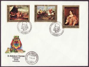 Hungary #2411, 2414-15 cacheted FDC