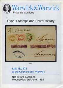 Auction Catalogue - Cyprus - Warwick & Warwick 3 June...