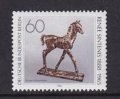 Germany  Berlin  #9N570  MNH 1988 Renee Sintenis bronze statue. foal