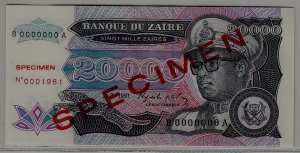 Zaire P-39 unc. banknote/ Specimen