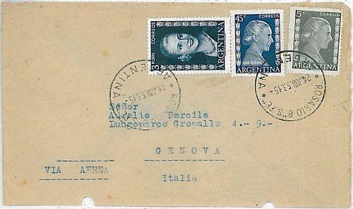 ARGENTINA - POSTAL HISTORY: COVER to ITALY 1953 . EVITA