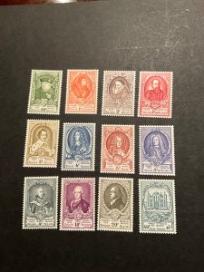 Stamps Belgium Scott #435-45 hinged