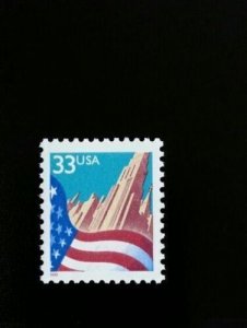 1999 33c Flag over City, Red date Scott 3277 Mint F/VF NH