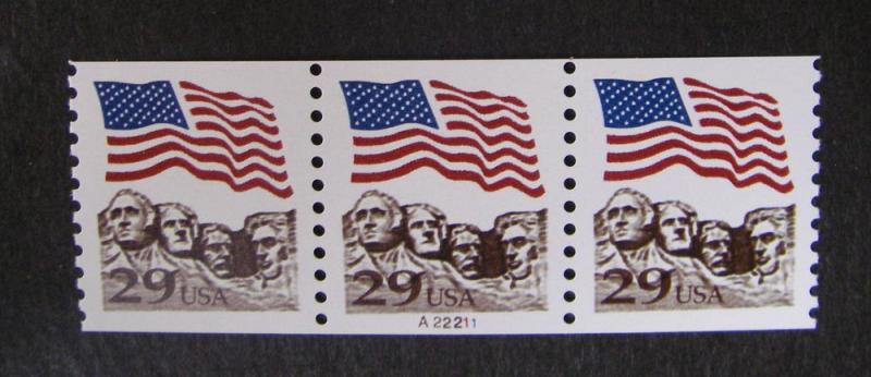 Scott 2523A, 23 cent Rushmore, PNC3, #A22211, Gravure