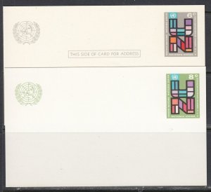 United Nations Scott UX5 & 6 Postal Card - 1975 & 1978 Issues