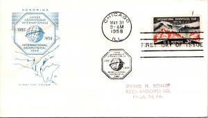 FDC 1958 SC #1107 Farnam Cachet - Chicago, ILL - Single  - F77385