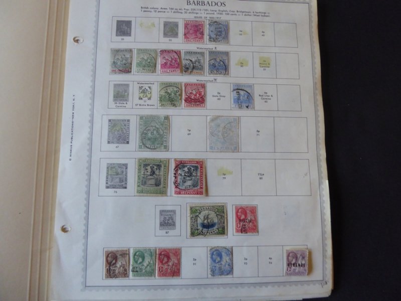 Barbados 1852-1992 Stamp Collection on Scott Album Pages