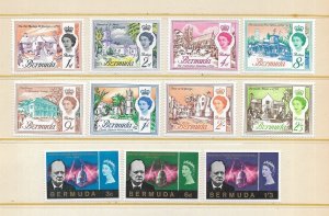 Bermuda 11 Different QE II and Winston Churchill MNH