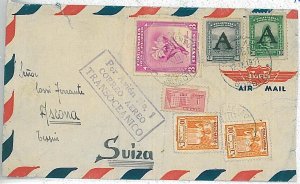 27367 - COLOMBIA - POSTAL HISTORY: COVER to SWITZERLAND 1951 - FLOWERS-