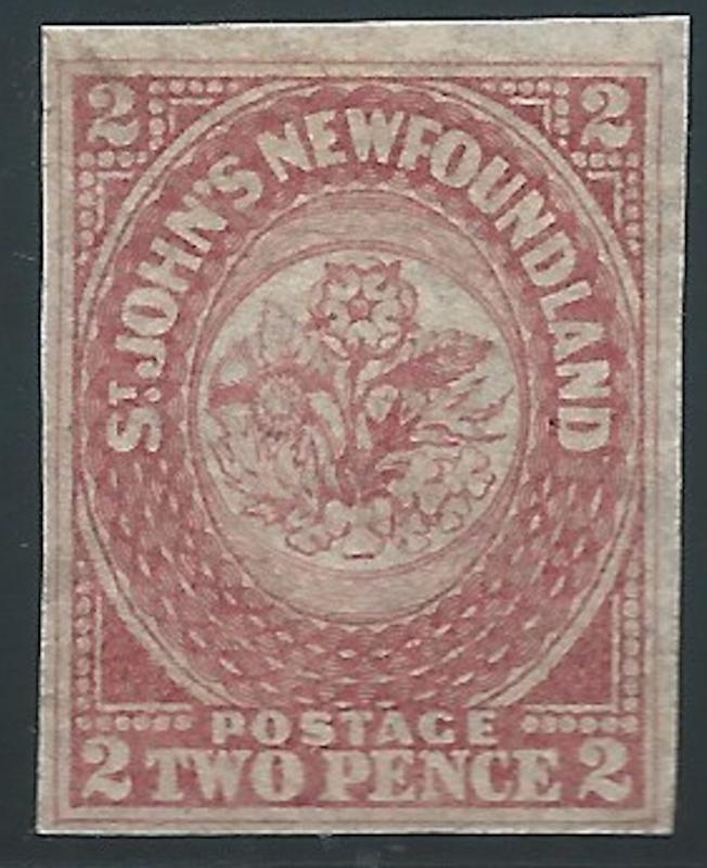 Newfoundland, 1861-62, Scott #17, 2p rose, mint, L.H., V.F., Signed