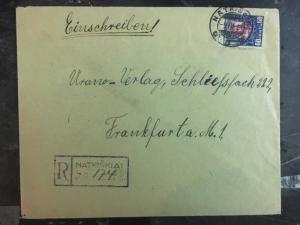 [D*] 1931 Natkiskiai Lithuania Registered Cover To Frankfurt Germany