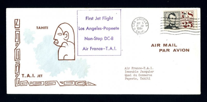 # C59 on First Jet Flight # J836 Los Angeles, CA to Papeete, Tahiti - 5-5-1961