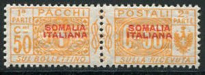 Somalia It. - Parcel Post Cent. 50 overprint shifted and in albino