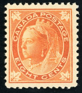 Canada Scott 72 Mint very light LH OG 8c 1897-98 Red Orange Lot AE2033 bhmstamps