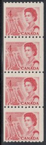 Canada Scott 467 Coil Strip of 4 MNH - 1967-72 Centennial Issue