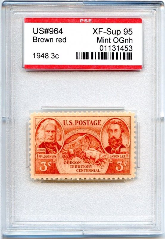 US SCOTT #964 MINT-XF-SUP-OG-NH GRADED 95 PSE ENCAPSULATED SMQ $55 (8/14/24 GP)