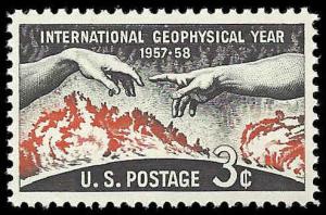 # 1107 MINT NEVER HINGED GEOPHYSICAL YEAR     VF+