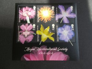 GB QEII 2004 Royal Horticultural Society Miniature Sheet MS2462 Face Value £5.77