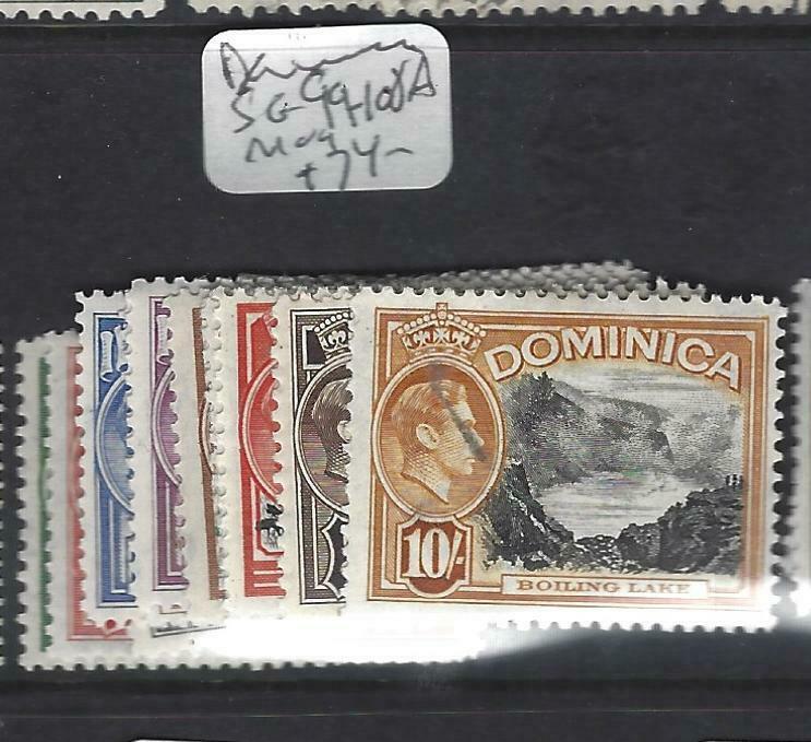 DOMINICA  (PP2802B)  KGVI SET LESS 1/4D  SG 99-108A   MOG