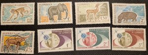 Cameroons, 1962, Telstar Satellite set and native animals, most MH, SCV$2.75