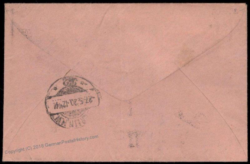 Germany 1920 Inflation Berlin Rohrpost Pneumatic Mail Cover Germania 82658