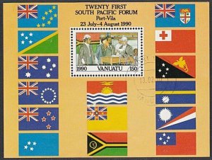 VANUATU 1990 Pacific Forum mini sheet fine used.............................A269