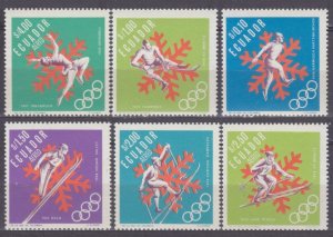 1966 Ecuador 1274-1279 1968 Olympic Games in Grenoble 7,50 €