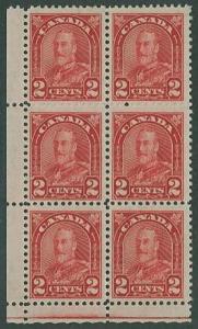 Canada SC# 165a  King Edward VII, 2c  Block of 6 MNH