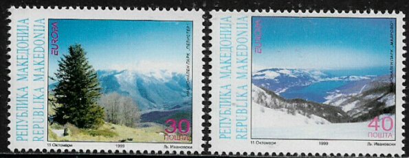 Macedonia #158-9 MNH Set - Europa - Scenic Views