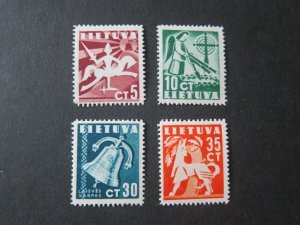Lithuania 1940 Sc 317-8,321-2 MNH