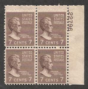 #812  7c Andrew Jackson