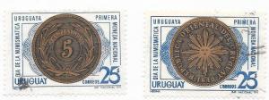  Uruguay #792-793  Coins (U) CV $1.10