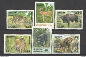1977 Bangladesh African Fauna Wild Animals #94-99 Michel 8,5 Euro Set ** Pm066