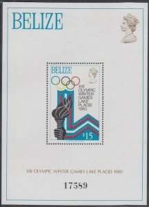 BELIZE Sc#470 CPL MNH SOUVENIR SHEET for 1980 SUMMER OLYMPICS