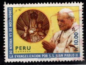 Peru  Scott 930 Used  Pope JP2 stamp