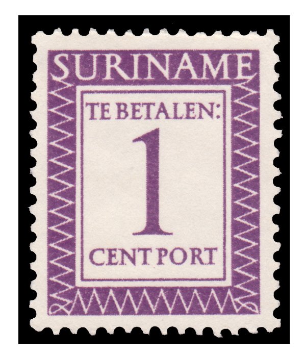 SURINAME 1956  PORT STAMP. SCOTT # J47. UNUSED. ITEM 2