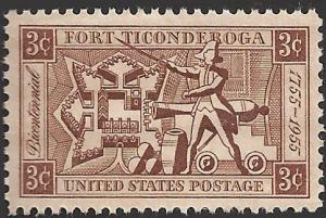 # 1071 MINT NEVER HINGED FORT TICONDEROGA