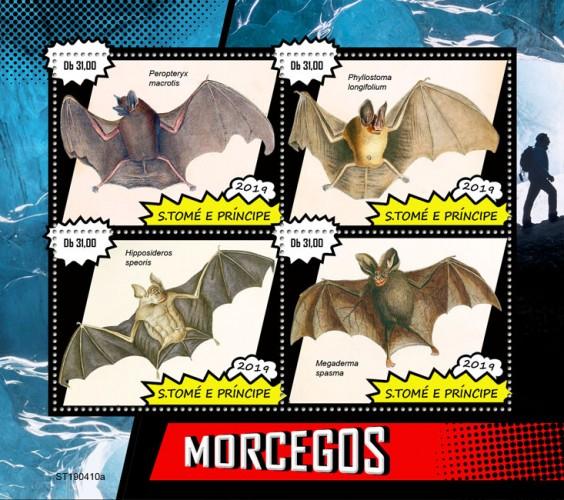 SAO TOME - 2019 - Bats - Perf 4v Sheet - MNH