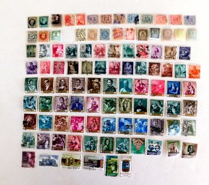 Spain Mini Lot of 100 different U/F, Comm's & Definitives, many years, varieties