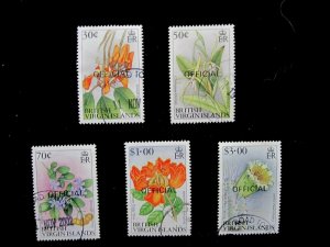 VIRGIN ISLANDS - SCOTT# O61,O65-O67,O69 - USED - CAT VAL $21.15