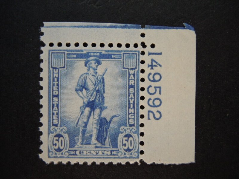 #WS7 WS8 WS9 WS10 War Savings Stamp Plate # Singles MNH OG VF #1c 