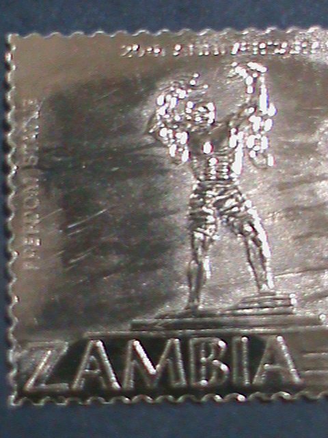 Zambia  Stamp: 1985-SC#330b-24K- Gold- 20th Anniversary- Independence Day -  S