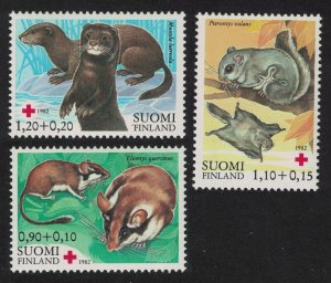 Finland Dormouse Mink Squirrel 3v 1982 MNH SG#1034-1036 MI#913-915