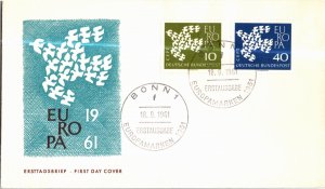 Germany Post-1950, Worldwide First Day Cover, Europa, Birds